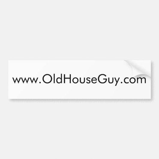 www,oldhouseguy.com bumpersticker (Voorkant)
