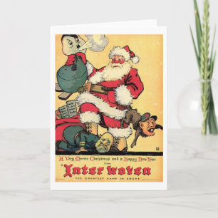  WWWII-kerstmis en nieuwjaarskaart Feestdagen Kaart