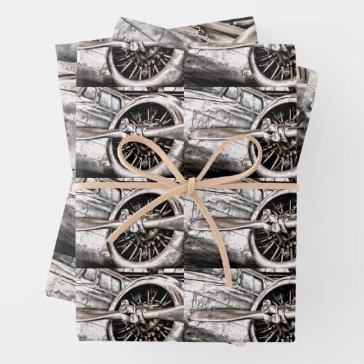  WWWII-vliegtuig Inpakpapier Vel (In situ)