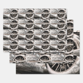  WWWII-vliegtuig Inpakpapier Vel