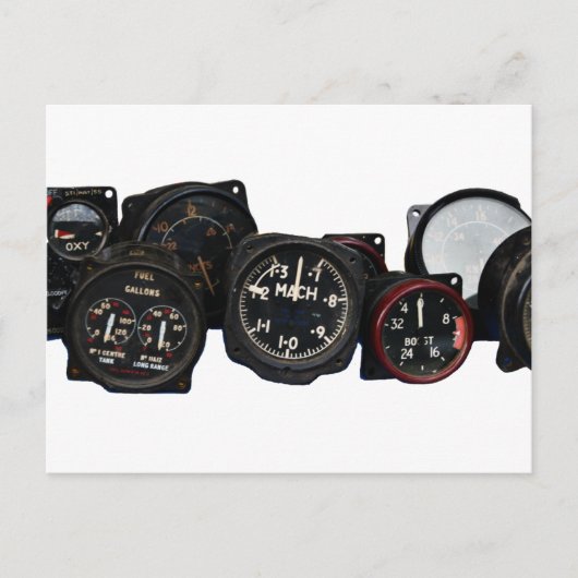  WWWII-vliegwijzerplaten Briefkaart (Voorkant)