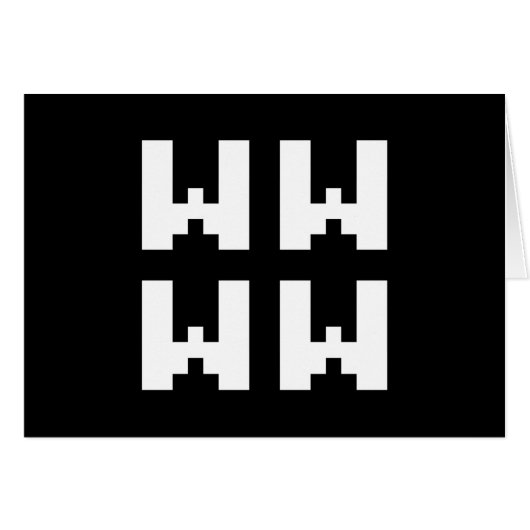 WWWW | LOL Carte de voeux Internet Slang Japonaise (Devant horizontal)