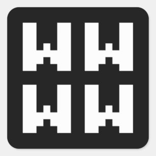 WWWW   LOL Japanse Internet Slang Square Sticker
