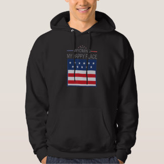 WY Wyoming Mijn Gelukkige Plek  VS Staten Vlag Lan Hoodie