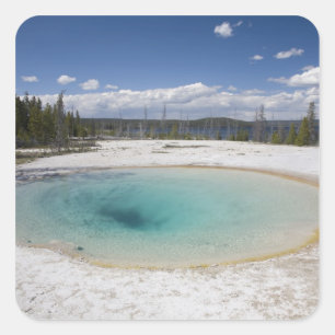 WY, Yellowstone National Park, West Thumb Geyser Vierkante Sticker