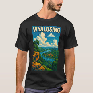 Wyalusing rivier uitzicht Wisconsins uitzicht op d T-shirt