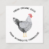 Wyandotte Chicken Boerderij Eggs QR-code Vierkante Visitekaartje (Voorkant)