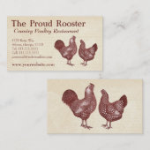 Wyandotte Chickens Rustiek  Boerderij Visitekaartje (Voorkant / Achterkant)