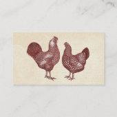 Wyandotte Chickens Rustiek  Boerderij Visitekaartje (Achterkant)