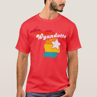 Wyandotte Michigan Vintage Verdrietig Souvenir 2 T-shirt