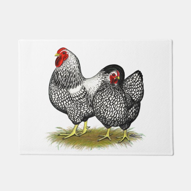 Wyandotte:  Silver Pair Deurmat (Voorkant)