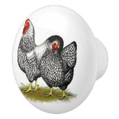 Wyandotte:  Silver Pair Keramische Knop (Rechts)