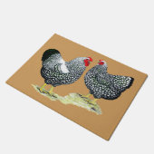 Wyandottes Silver-laced Pair Deurmat (Schuin)