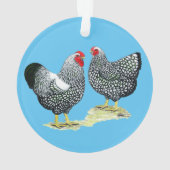 Wyandottes Silver-laced Pair Ornament (achterkant)