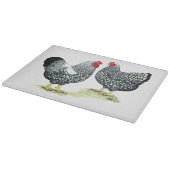 Wyandottes Silver-laced Pair Snijplank (Hoek)