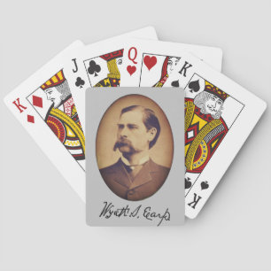 Wyatt Earp Portrait and Signature Pokerkaarten