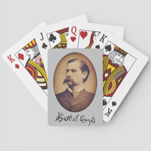Wyatt Earp Portrait and Signature Pokerkaarten (Achterkant)