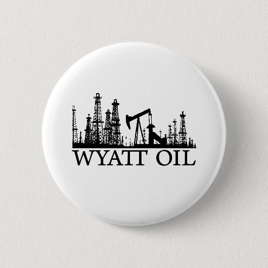 Wyatt Oil/Black Logo Ronde Button 5,7 Cm (Voorkant)