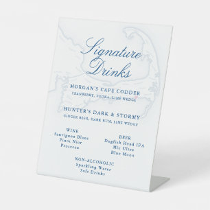 Wychmere Beach Club Signature Drinks Bord Reclamebord Met Voetstuk