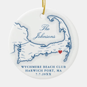 Wychmere Beach Club trouwfoto eerste kerst Keramisch Ornament