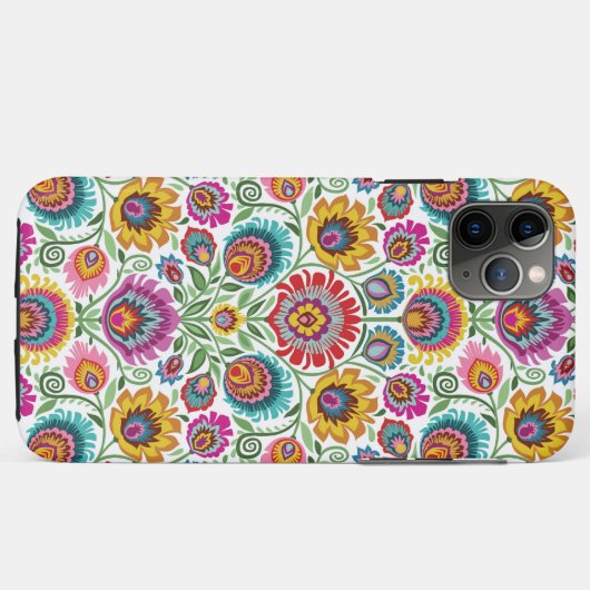 Wycinanki Floral over Wit Case-Mate iPhone Case (Achterkant (horizontaal))