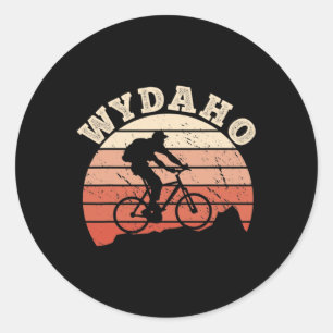 Wydaho Wyoming Idaho bergfietsen fietser Ronde Sticker
