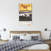 Wye Valley Resort British Rail Poster Canvas Afdruk (Insitu (Slaapkamer))