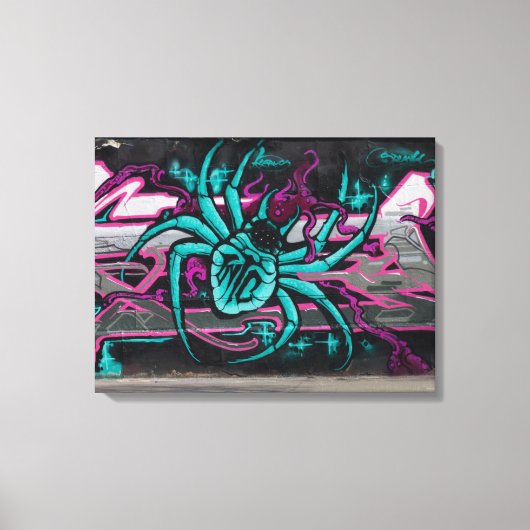 Wyed Turquoise Spider Canvas Afdruk (Voorkant)
