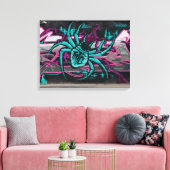 Wyed Turquoise Spider Canvas Afdruk (Insitu (Woonkamer))