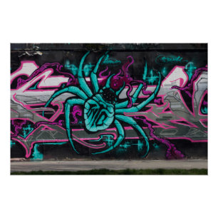 Wyed Turquoise Spider Perfect Poster