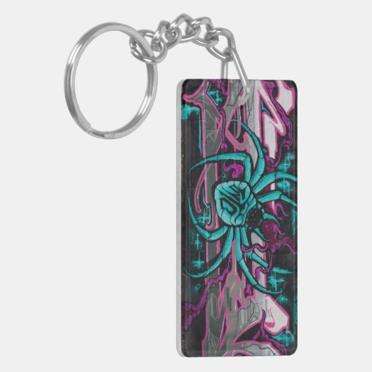 Wyed Turquoise Spider Sleutelhanger (Voorkant Links)