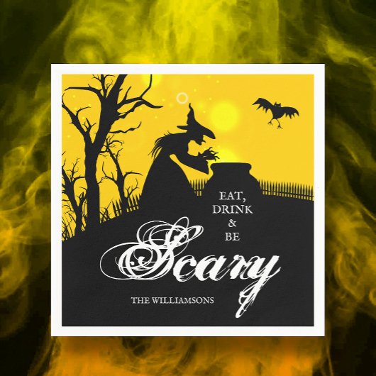 Wyed Witch Silhouette Halloween Servet