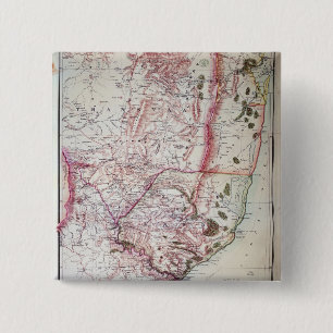 Wyld's Militaire Schets van Zulululand, 1879 Vierkante Button 5,1 Cm