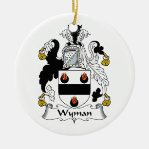 Wyman Family Crest Keramisch Ornament