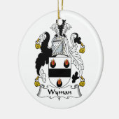 Wyman Family Crest Keramisch Ornament (Links)