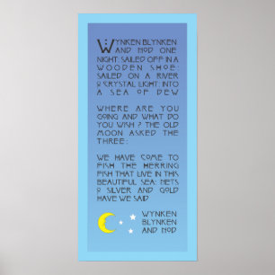 Wynken, Blynken en Knoop Poster