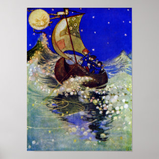 Wynken Blynken en Nod Poster