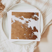 WYNONA Brown Koe Print Country Western Ranch Thema
