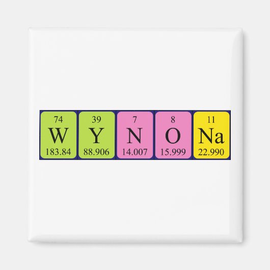 Wynona nom périodique de la table aimant (Devant)