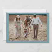 WYNONA Terracotta Westerne Cowboy-kerstkaart Kaart (Achterkant)