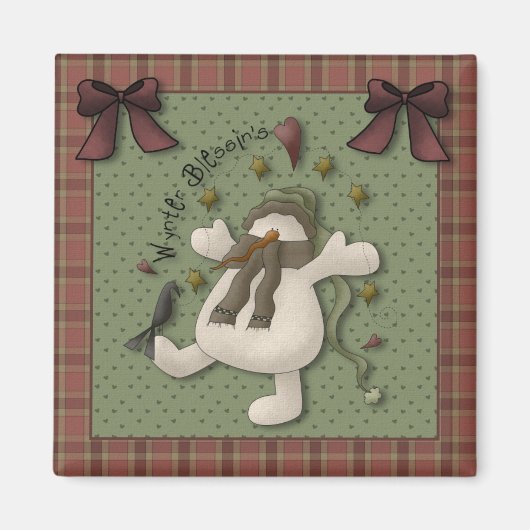 Wynter Blessin's Snowman Magnet (Devant)
