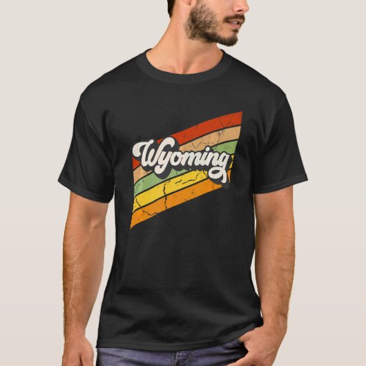  Wyoming 80s Retro T-shirt (Voorkant)