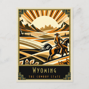 Wyoming Art. Deco Briefkaart