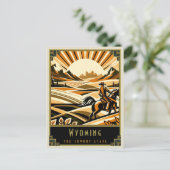 Wyoming | Art. Deco Briefkaart (Staand voorkant)