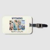 Wyoming Bagagelabel – High Plains & Glassy Blue (Voorkant (horizontaal))