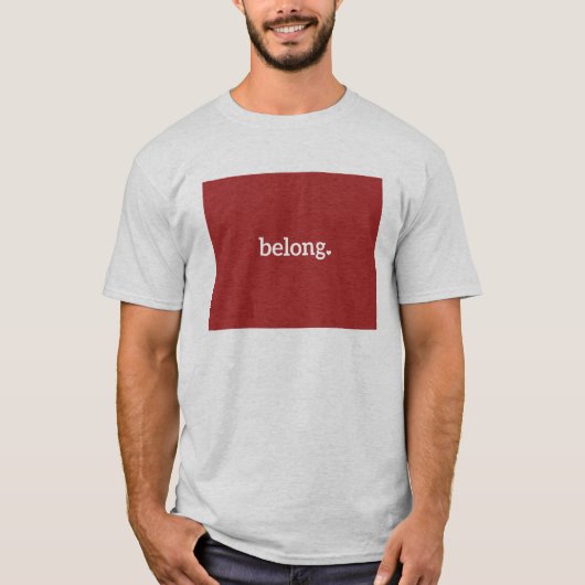 Wyoming Belong State Map T-Shirt (Voorkant)
