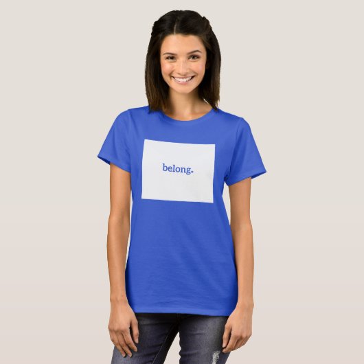 Wyoming Belong State Map T-shirt (Voorkant volledig)