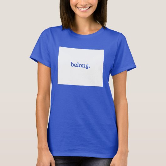 Wyoming Belong State Map T-shirt (Voorkant)