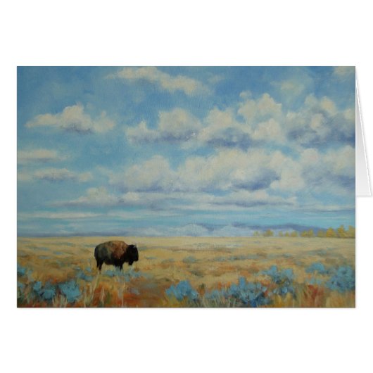 Wyoming Bison Fine Art Toutes les occasions Grey C (Devant horizontal)