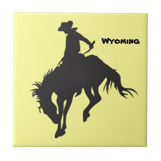 Wyoming Bucking Horse Tegel Tegeltje (Voorkant)
